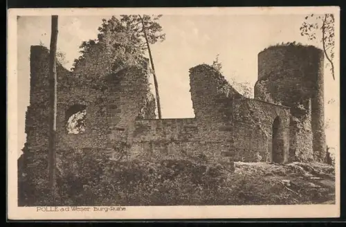 AK Polle a. d. Weser, Burgruine
