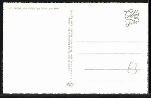 AK Osterode /Harz, Teilansicht aus der Vogelschau