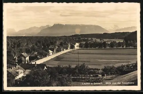 AK Laufen / Salzach, Blick von der Sapplhöhe