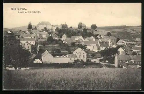 AK Daun /Eifel, Ortsansicht vom Wehrbusch aus gesehen