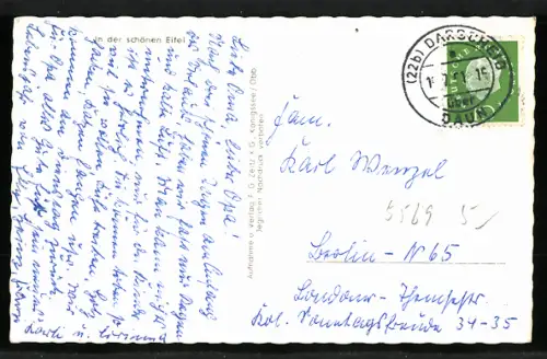 AK Daun /Eifel, Ortsansicht von einem Berg aus