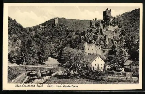 AK Manderscheid /Eifel, Ober- und Niederburg