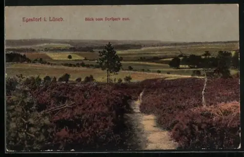 AK Egestorf / Lüneburger Heide, Blick vom Dorfpark
