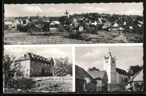 AK Lutzerath, Ortsansicht, Schule, Kirche