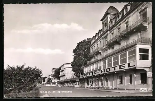 AK Remagen, Rheinpromenade, Rhein-Hotel