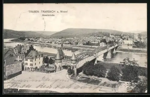 AK Traben-Trarbach a. Mosel, Moselbrücke