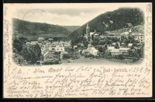AK Bad Bertrich, Ortsansicht mit Kirche und Kurhaus