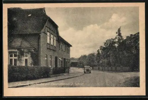AK Pattensen / Luhe, Dorfstrasse mit Geschäftshaus J. Schmit