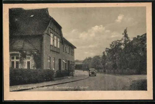 AK Pattensen / Luhe, Dorfstrasse mit Geschäftshaus J. Schmit