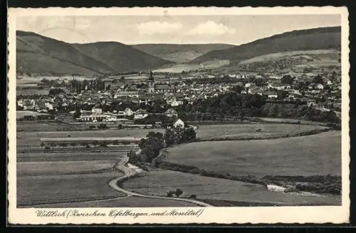 AK Wittlich, Zwischen Eifelbergen und Moseltal, Panoramaansicht