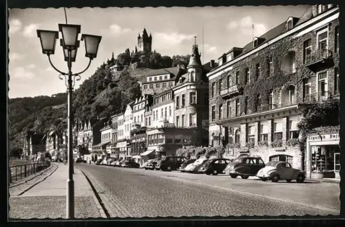 AK Cochem an der Mosel, Moselstrasse, Burg, Stadtansicht