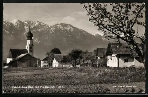 AK Feldkirchen /Obb., Predigtstuhl, Dorfansicht, Kirche