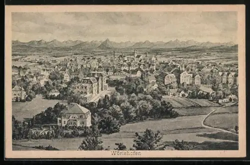 AK Wörishofen, Gesamtansicht der Stadt
