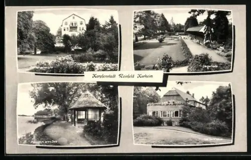 AK Reinfeld, Kurheim, Liegehalle, Pavillon am See, Gartenhaus