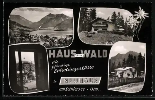 AK Neuhaus am Schliersee, Haus am Wald, Erholungsstätte, Besitzer Rudi Siegl