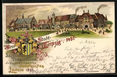Lithographie Leipzig, Sächs.-Thüringische Industrie- & Gewerbe-Ausstellung 1897