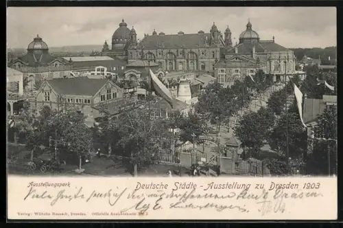 AK Dresden, Deutsche Städte- Ausstellung 1903, Ausstellungspark