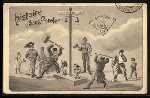 AK Propaganda Entente, Kaiser Franz Josef I. von Österreich auf der Kirmes