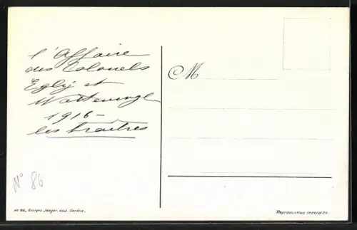 AK L`Affaire, Verhöhnung Kaiser Wilhelm II., Schweiz