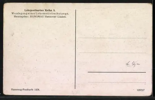 AK Hannover-Linden, Hanomag, Werdegang einer Lokomotivtreibstange, Fräsen der Hochkantflächen