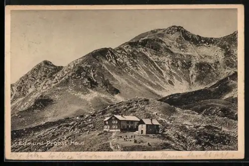 AK Edmund Probst-Haus, Allgäuer Alpen mit Nebelhorn