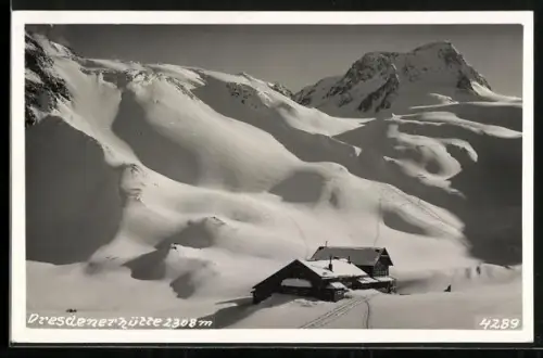 AK Dresdenerhütte im Winter