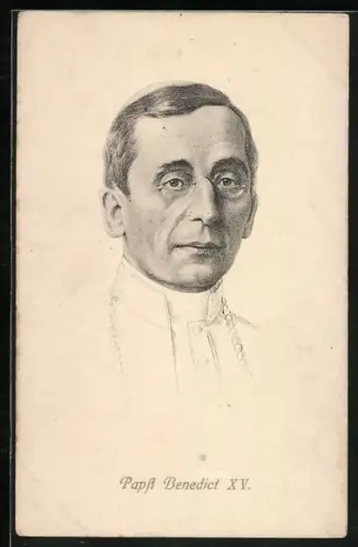 AK Papst Benedikt XV. im Porträt