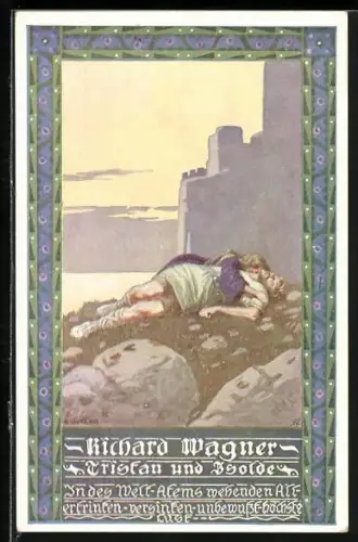 Künstler-AK Ernst Kutzer: Richard Wagner: Tristan und Isolde
