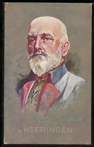 Künstler-AK Bildnis Generaloberst von Heeringen in Uniform