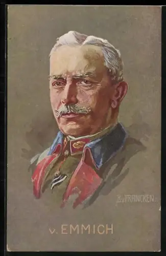 AK General Otto von Emmich, Portrait