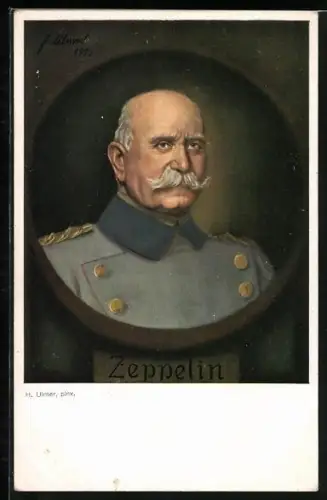 AK Porträt v. Graf von Zeppelin in Uniform
