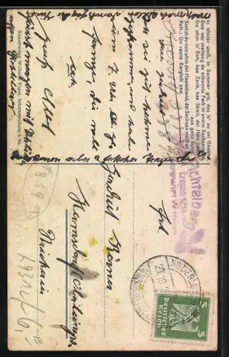 Lied-AK Willkumme offen Fichtelbarg, Lied von C. Rambach u. Paul Grosse, das Neue Fichtelhaus, Winteransicht