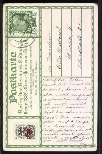 Künstler-AK Richard Assmann: Dürnstein /Wachau, König, hörst du deinen Blondel...