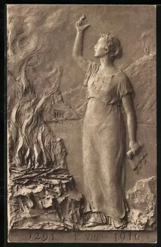 AK Helvetia 1291 - 1916, Relief