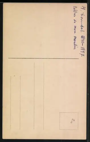 AK Alphonse Daudet, Portrait des Autors