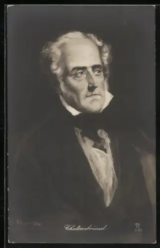 Künstler-AK Fritz Rumpf: Portrait Francois-René de Chateaubriand