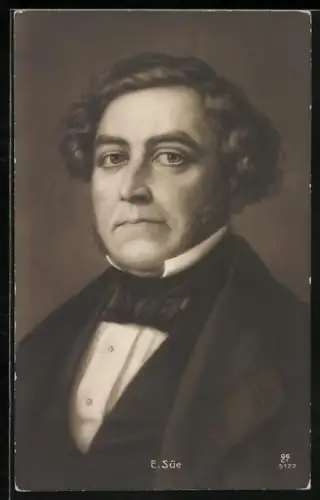 AK E. Süe, Brustportrait des Autors