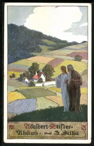 Künstler-AK Ernst Kutzer: Adalbert Stifter-Karte Nr. 31, Abdias - 3. Ditha