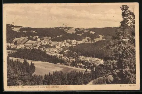 AK Krynica, Gesamtansicht vom Kreuzberg aus gesehen