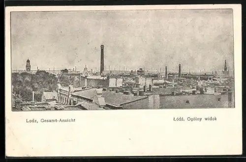 AK Lodz, Ogolny widok, Gesamtansicht