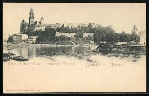 AK Krakau, Schloss mit Weichsel