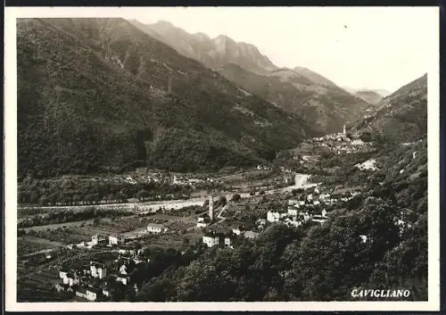 AK Cavigliano, Teilansicht mit Bergen
