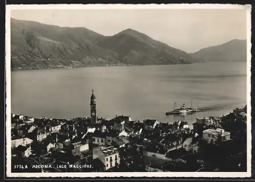AK Ascona /Lago Maggiore, Panorama mit Bergen
