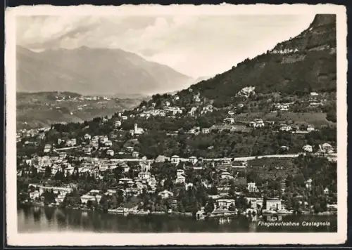 AK Castagnola, Panorama, Fliegeraufnahme