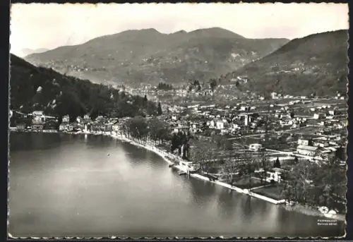 AK Caslano, Panorama, Fliegeraufnahme