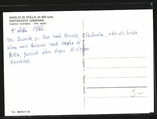 AK Maglio di Colla, Ristorante Campana