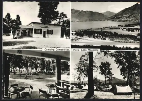 AK Tenero /Lago Maggiore, Camping Campofelice, Restaurant, Garten, Zeltplatz