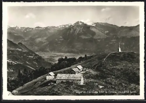 AK Alpe di Cardada, Panorama con la Croce