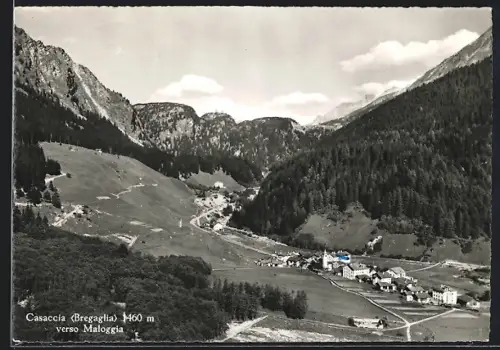 AK Casaccia /Bregaglia, Panorama verso Maloggia