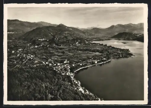 AK Caslano, Panorama mit Bergen